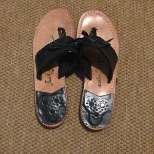 Jack rogers flip flops w/ bow